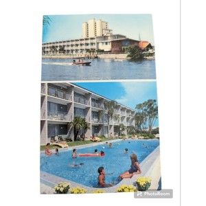 1970s Treasure Island Resort Inn Florida Vintage Postcard Motel Vacation Beach